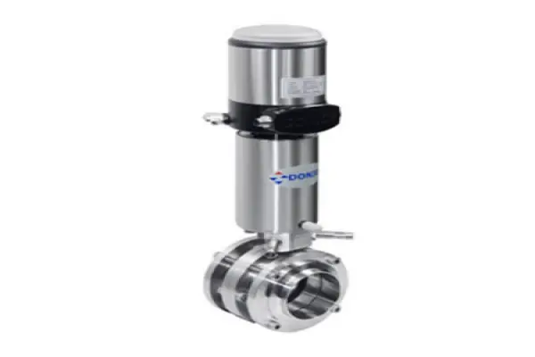 Sanitary pneumatic butterfly valve